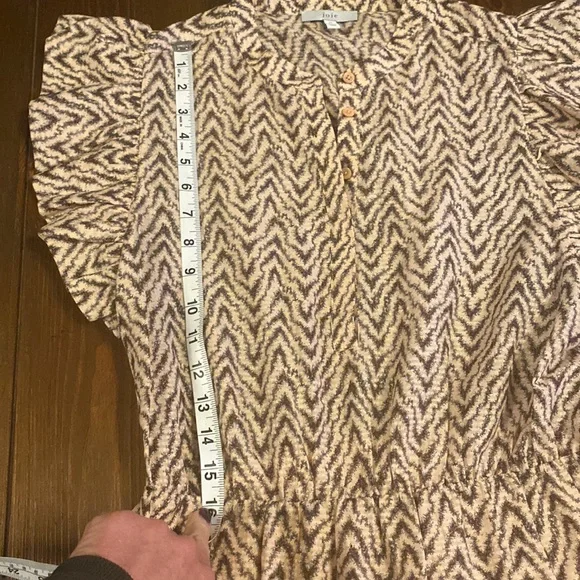 Joie Krystina C Dress in Melon Silk Cotton Blend. Size Medium - Picture 5 of 8